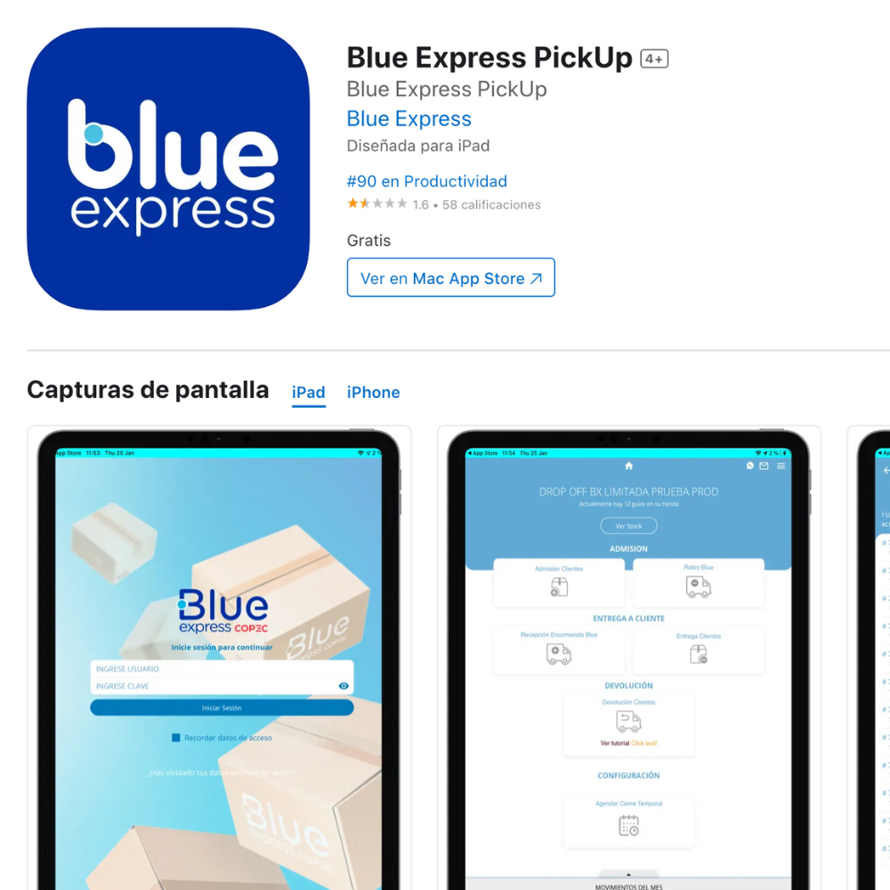 Blue Express PickUp App